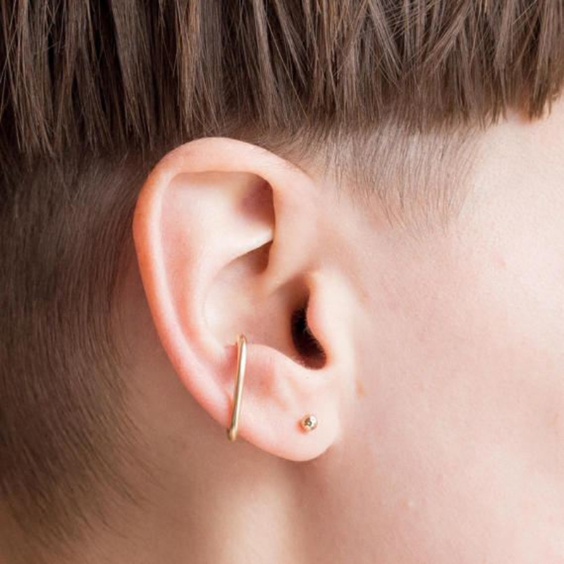Ear Cuff No Piercing - Faux boucles d'oreilles clip en argent