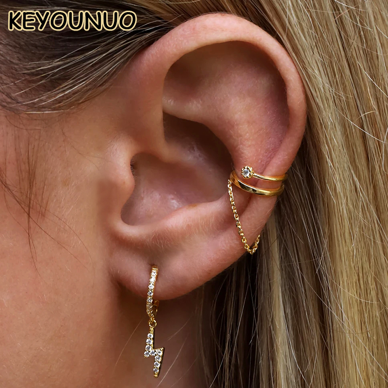 Ear Cuff No Piercing - KEYOUNUO – cache-oreilles en chaîne en
