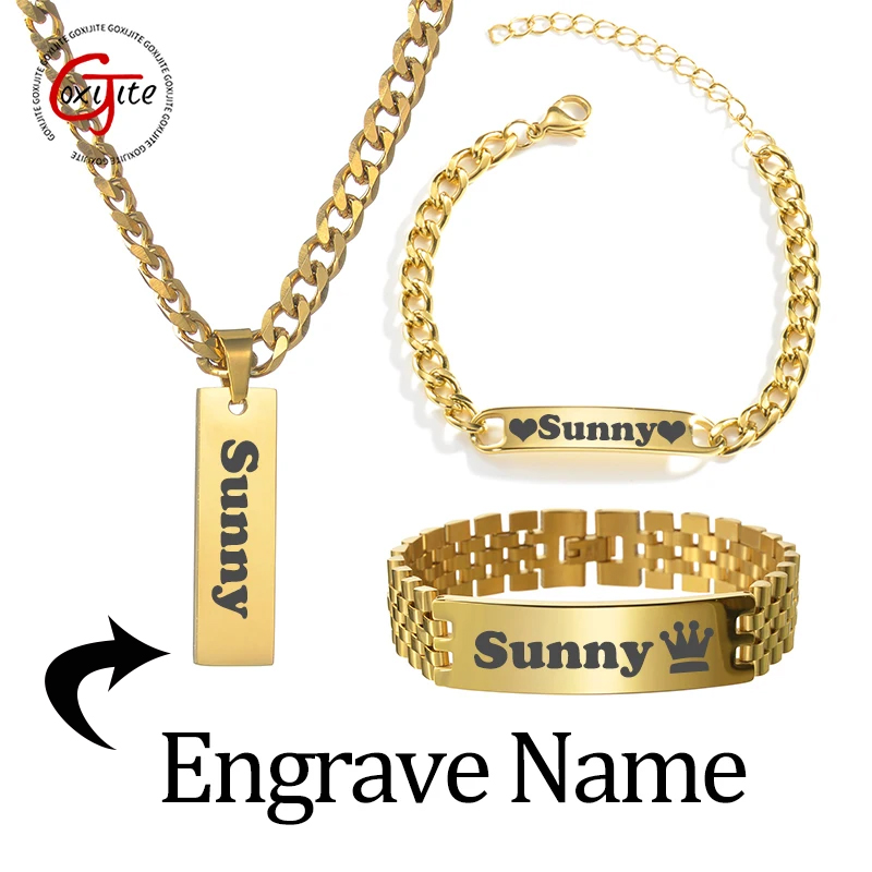 Engraved Name Necklace - Goxijite – collier avec nom gravé