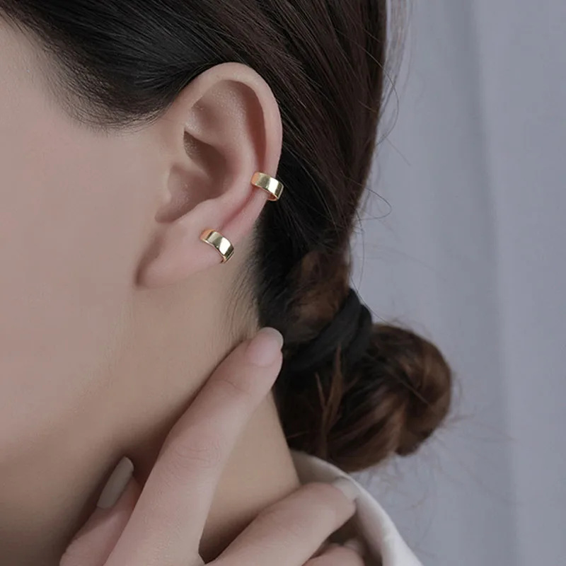 Ear Cuff No Piercing - Boucles d'oreilles en argent sterling 925,