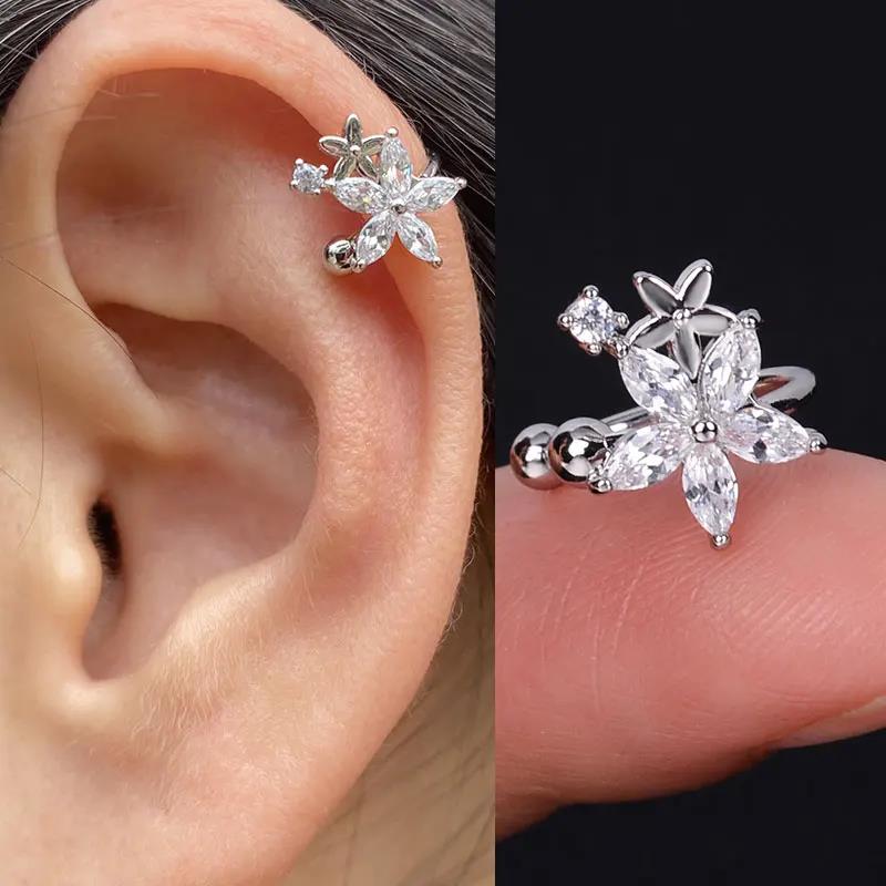 Ear Cuff No Piercing - Boucles d'oreilles clip en cristal CZ