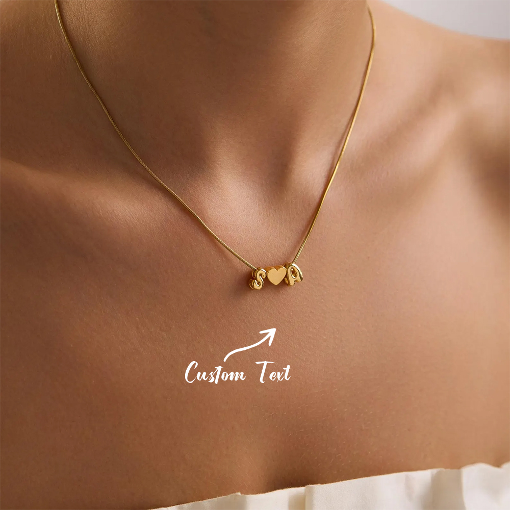 Engraved Name Necklace - Collier personnalisé avec deux initiales en