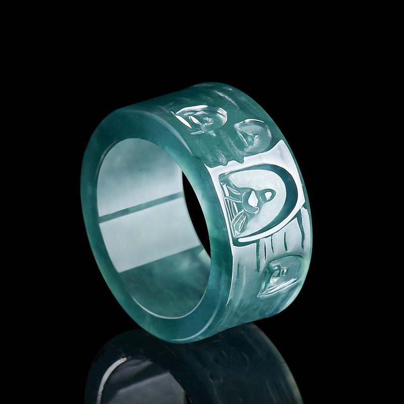 Jewelry & Watches Store - Bague Bouddha en Jadeite Naturelle de