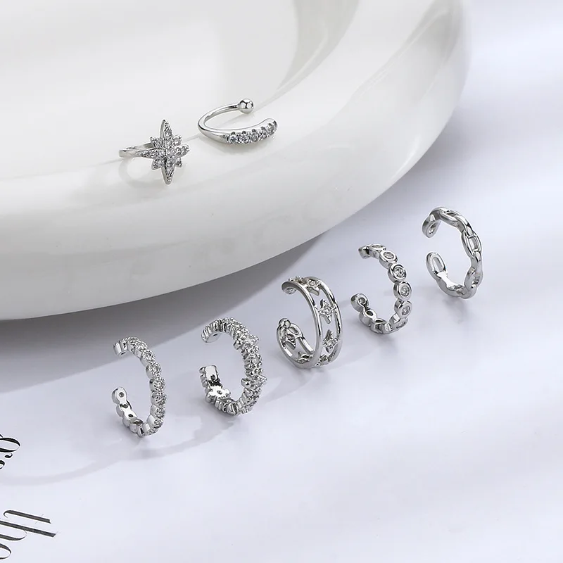 Ear Cuff No Piercing - Boucles d'oreilles à Clip étoile en