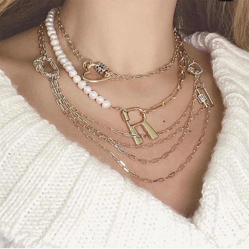 Juya 18K plaqué or 26 lettres  - Engraved Name Necklace avis et prix