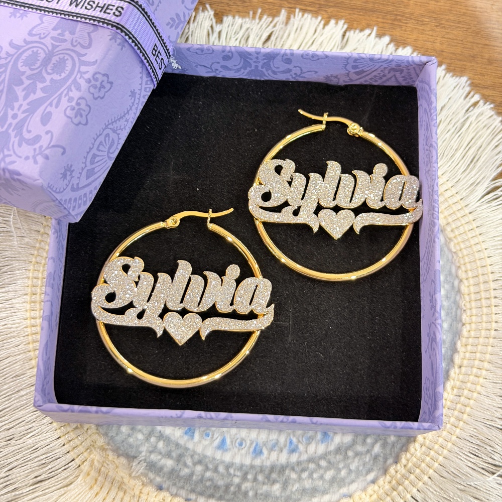 DUOYING Ensemble Collier et Bo - Engraved Name Necklace avis et prix