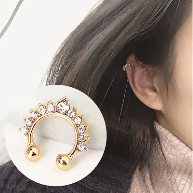 Faux anneaux et goujons antarc - Ear Cuff No Piercing avis et prix