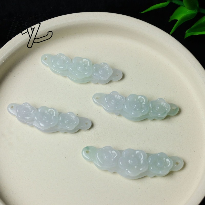 1 pièce Fleur en jadéite émera - Jewelry & Watches Store avis et prix
