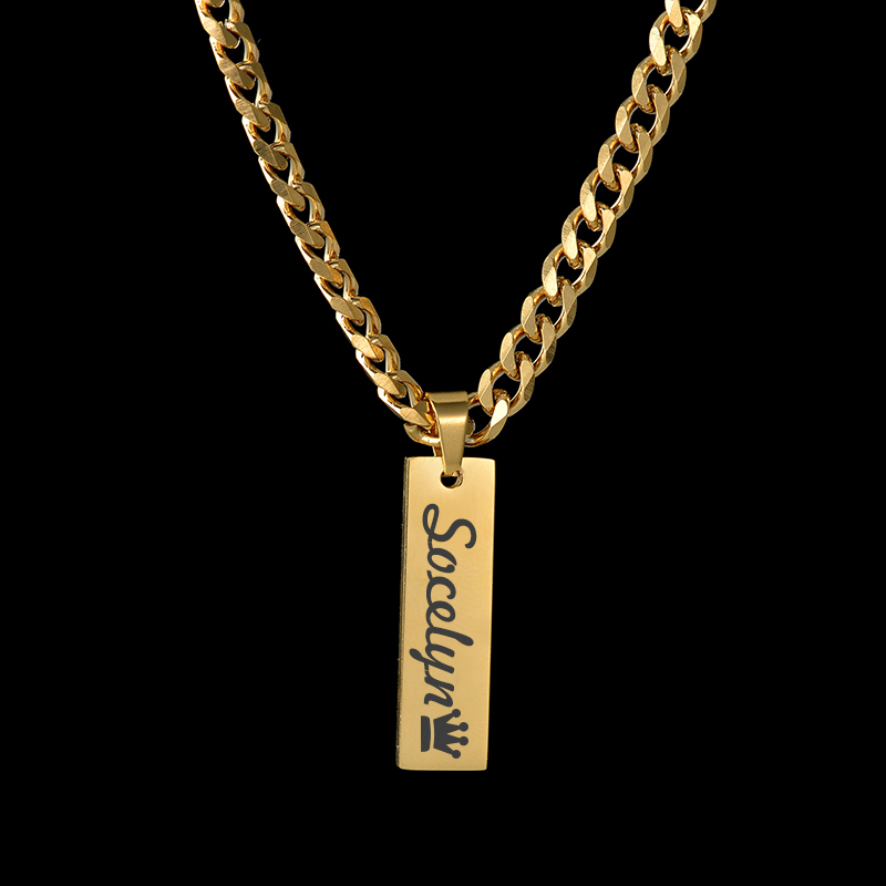 Goxijite – collier avec nom gr - Engraved Name Necklace avis et prix
