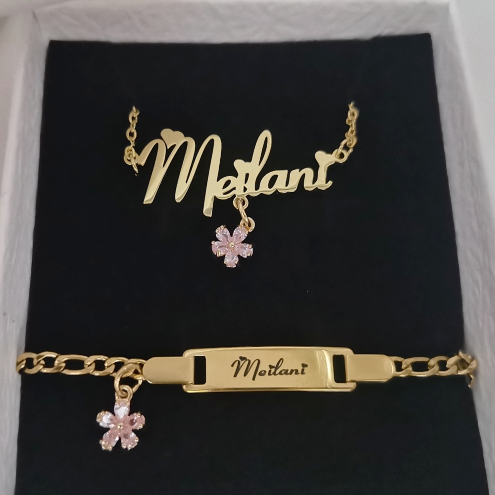 LeeChee-Ensemble de bijoux per - Engraved Name Necklace avis et prix