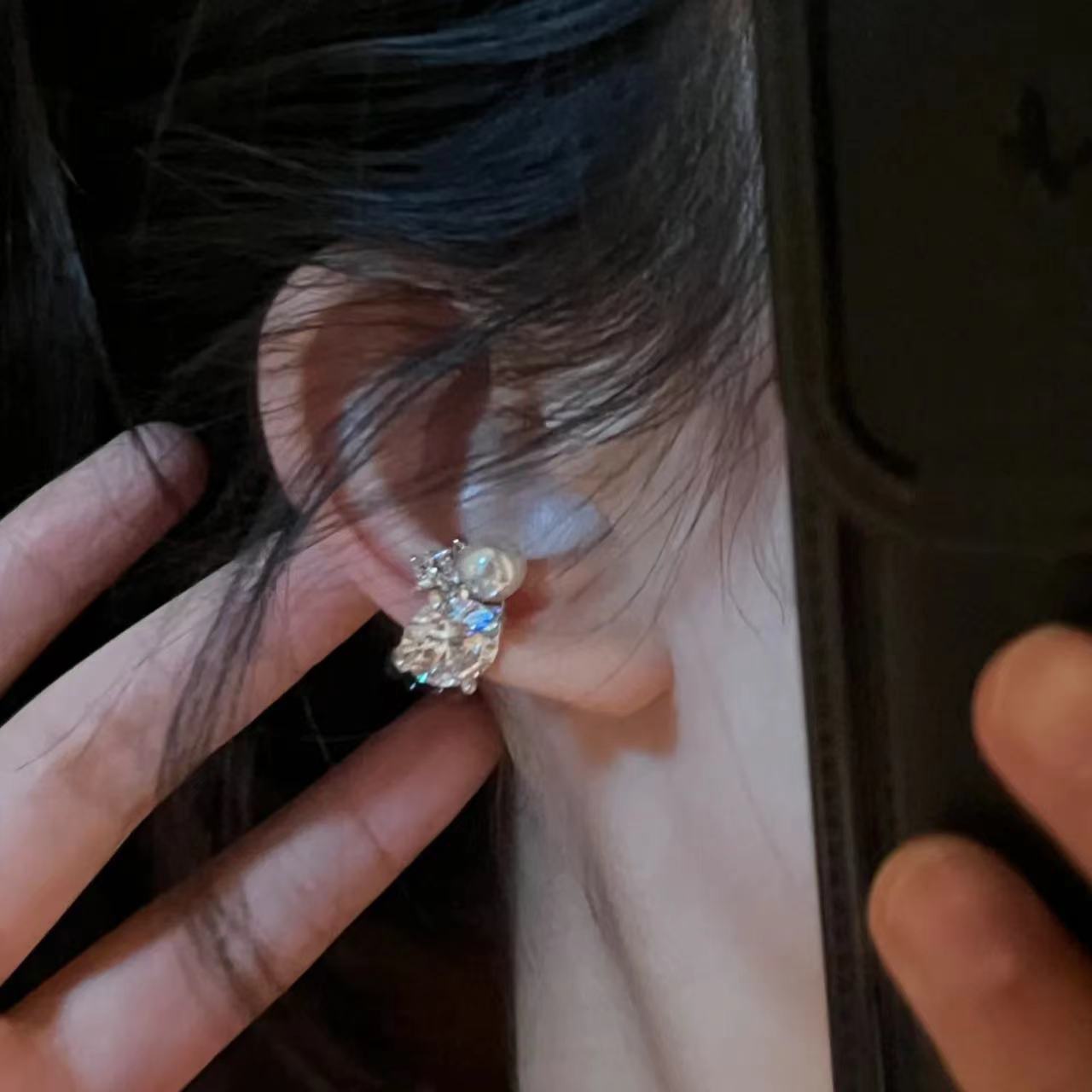 Clip d'oreille en Zircon imita - Ear Cuff No Piercing avis et prix